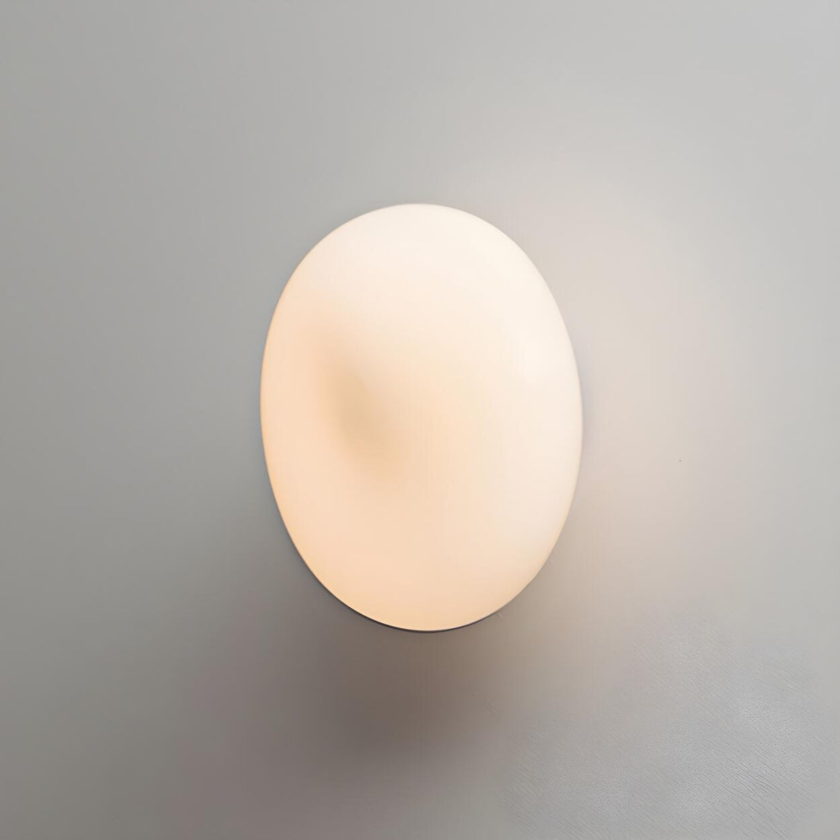 Modern Organic Glass Pebble LED Wall Light Fixture Image - 14