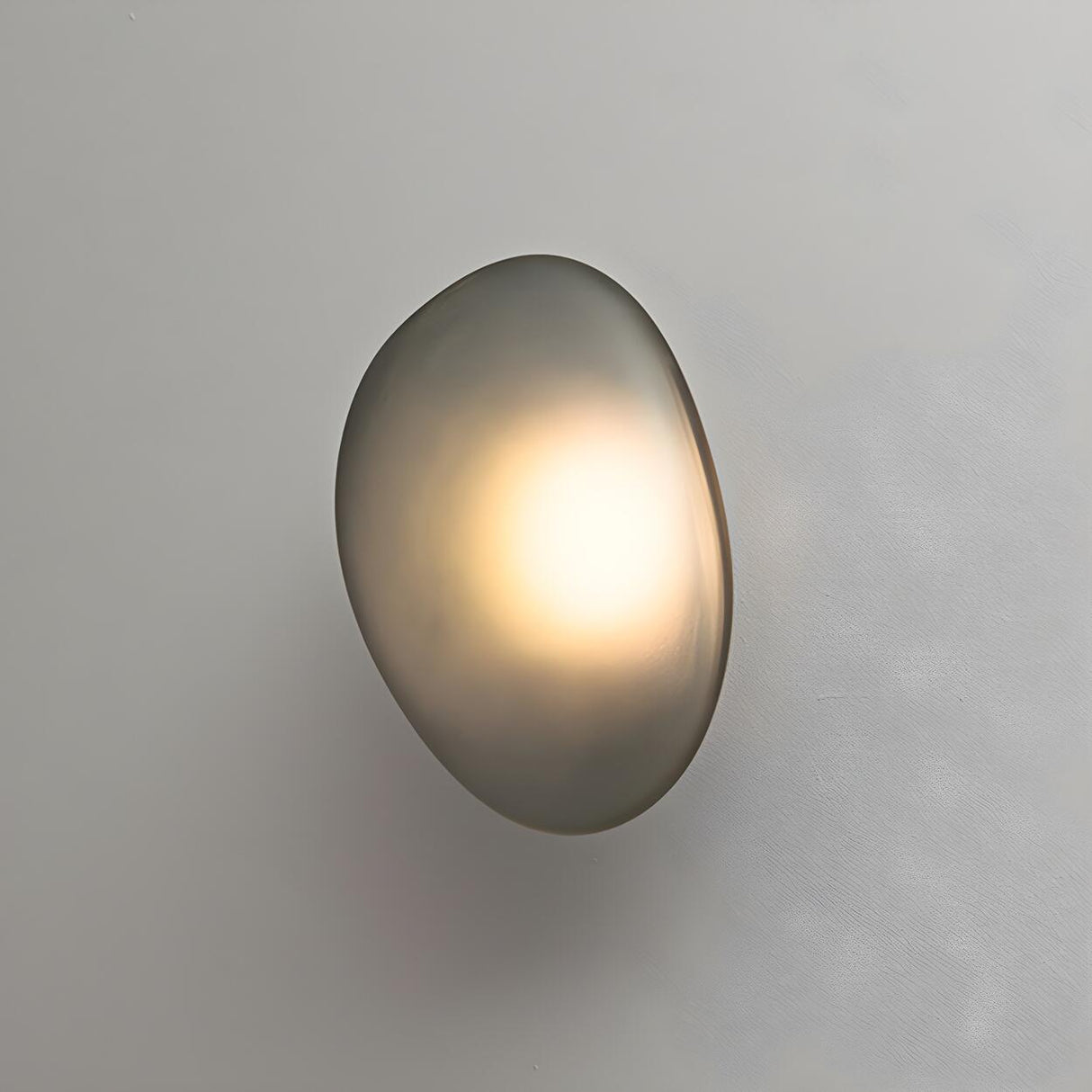 Modern Organic Glass Pebble LED Wall Light Fixture Image - 16