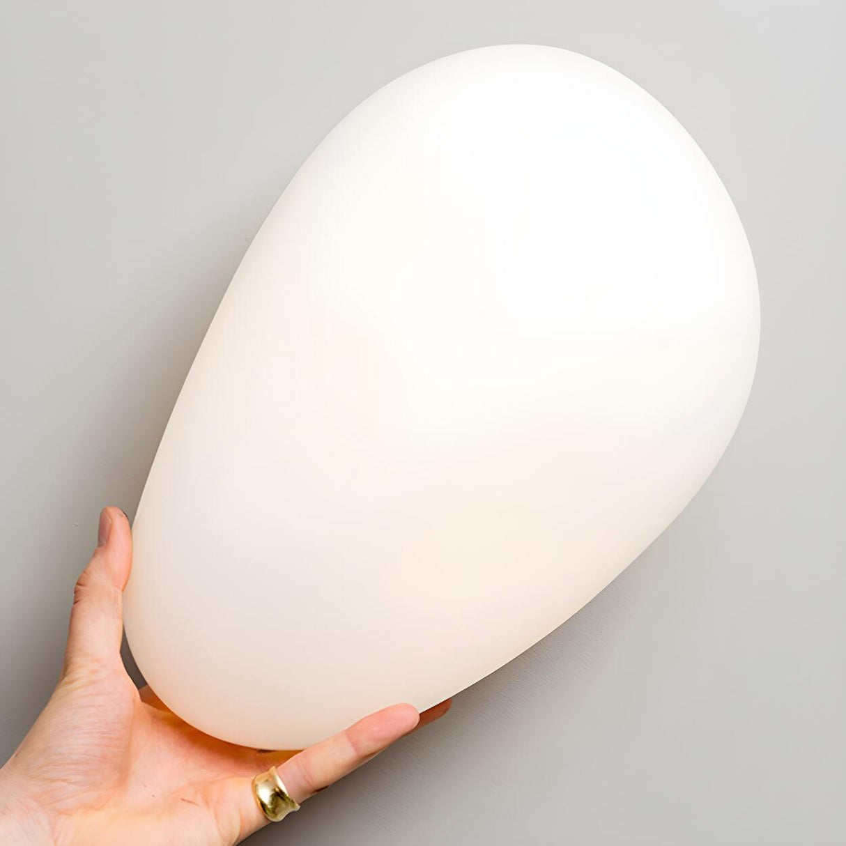 Modern Organic Glass Pebble LED Wall Light Fixture Image - 22