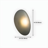 Modern Organic Glass Pebble LED Wall Light Fixture Image - 29