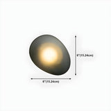 Modern Organic Glass Pebble LED Wall Light Fixture Image - 32