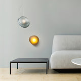 Modern Organic Glass Pebble LED Wall Light Fixture Image - 5