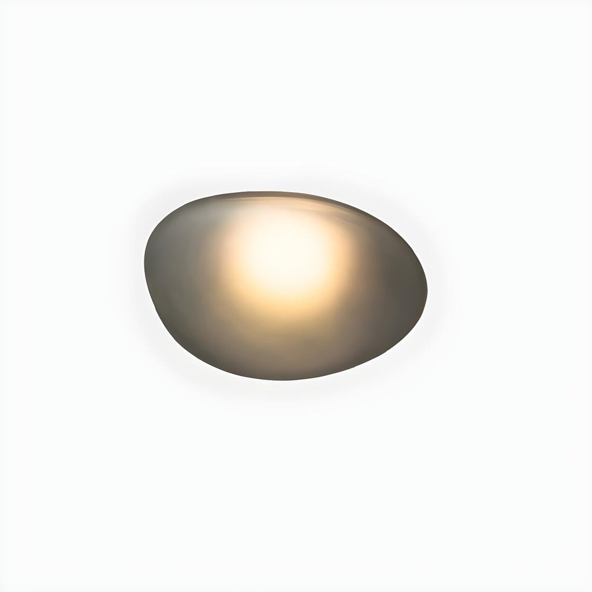 Modern Organic Glass Pebble LED Wall Light Fixture Image - 6