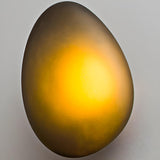 Modern Organic Glass Pebble LED Wall Light Fixture Image - 7