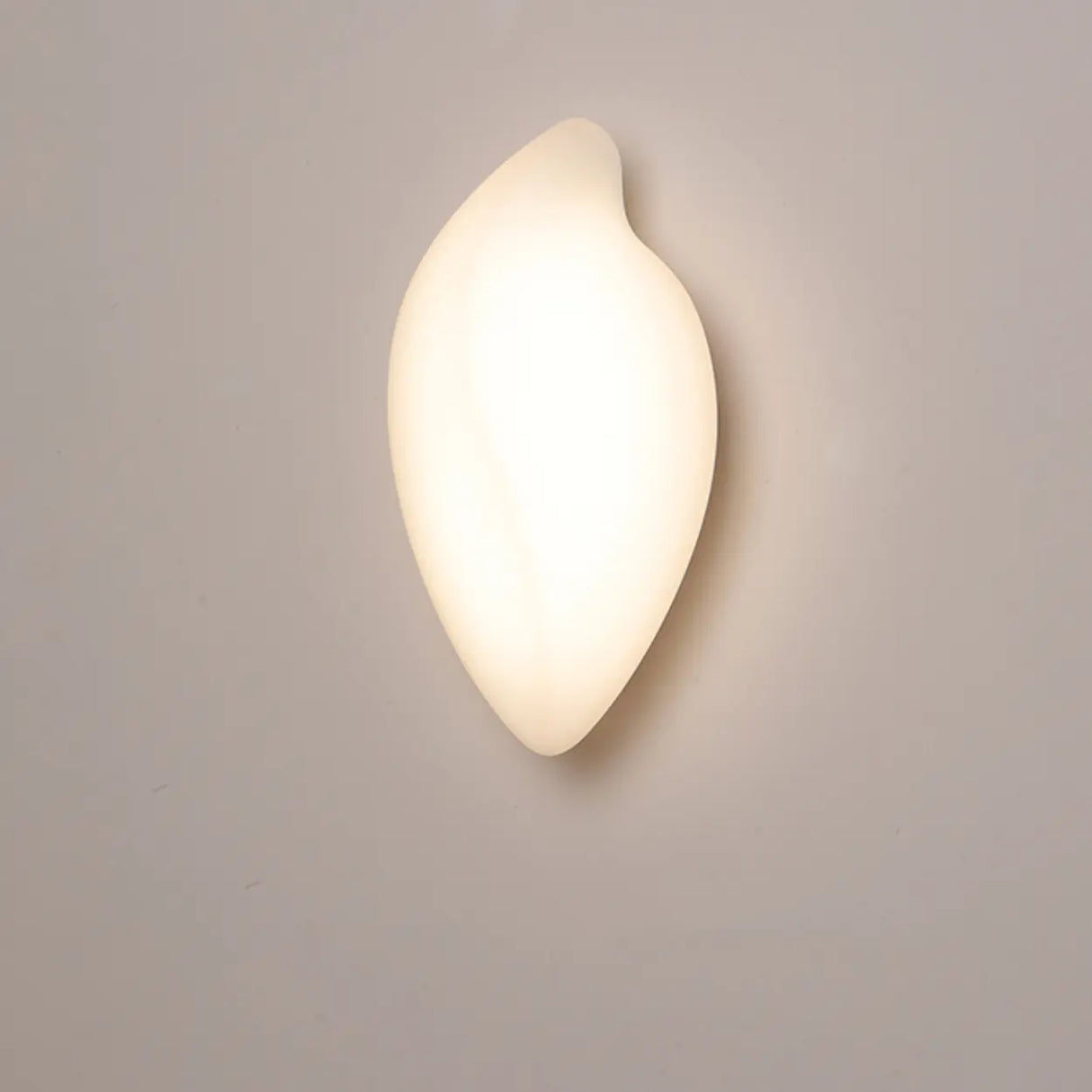 Modern Organic White Leaf-Shaped LED Wall Sconce Image - 7