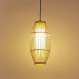 Modern Oriental Bamboo Dome Layered Pendant Light Image - 5