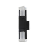 Modern Outdoor Black Rectangle Up Down Wall Sconce Image - 4