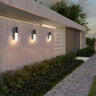 Modern Outdoor Black Rectangle Up Down Wall Sconce Image - 7