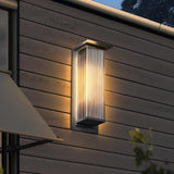 Modern Outdoor Waterproof Black Steel Box Wall Lamp Image - 1