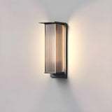 Modern Outdoor Waterproof Black Steel Box Wall Lamp Image - 13