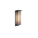 Modern Outdoor Waterproof Black Steel Box Wall Lamp Image - 3