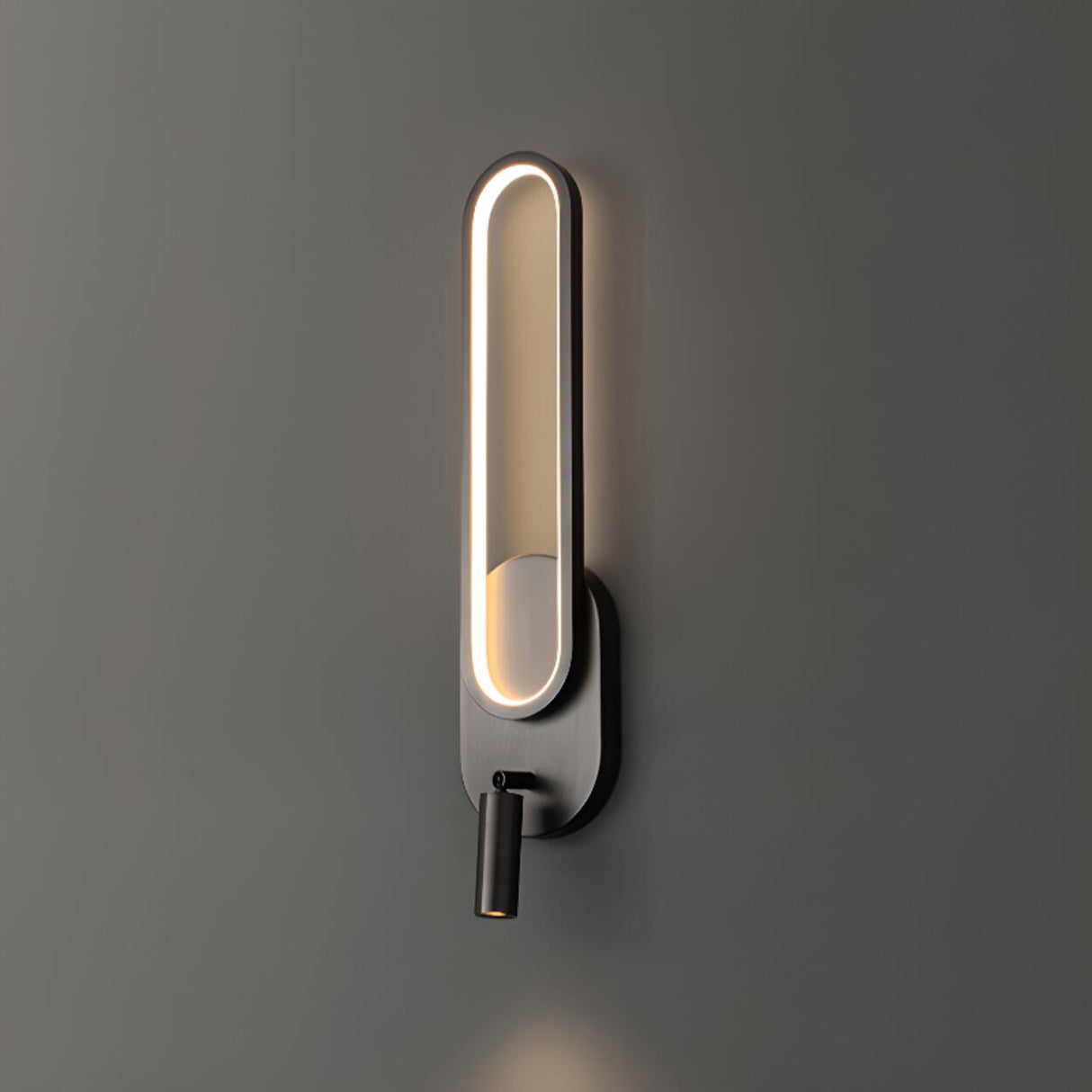 Modern Oval Adjustable LED Brass Wall Sconce Image - 10