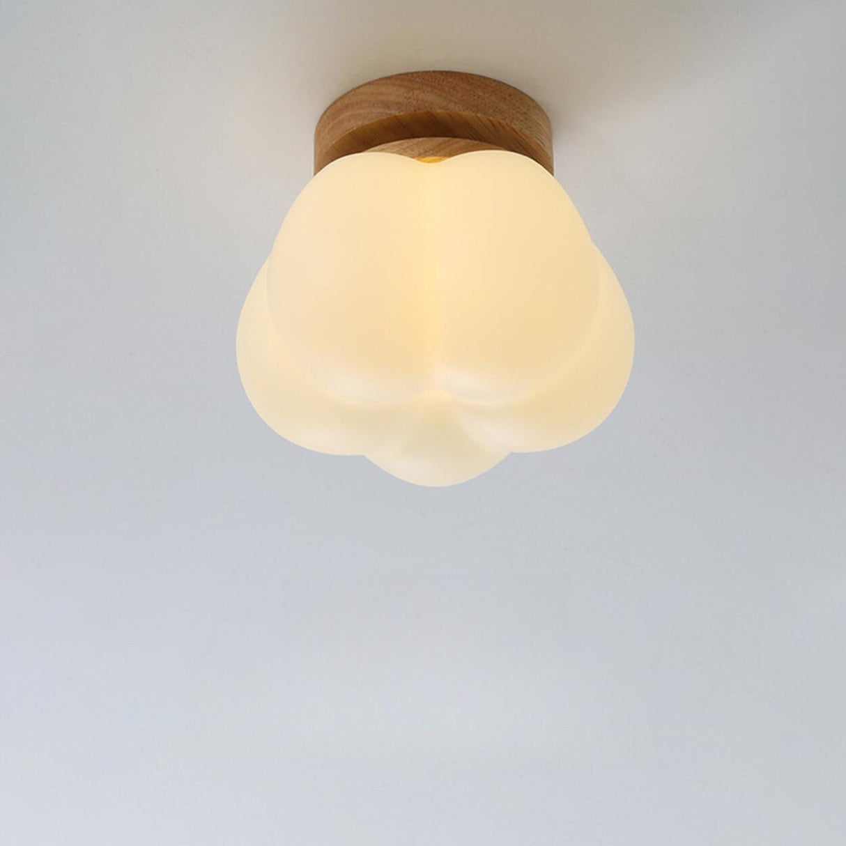 Modern Petal Semi-Flush Mount Ceiling Light Kids Room Image - 4