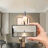 Modern Pink Floral Globe Dining Room Pendant Light Image - 11