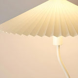 Modern Pleated and Curved Floor Lamp with Side Table Image - 6