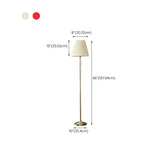 Modern Pleated Cone Fabric Floor Lamp with Pull Chain #size