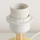 Modern Pleated Cone Shade White Ball Ceramic Table Lamp Image - 16