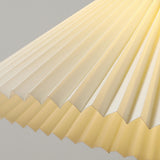 Modern Pleated Fabric White Dining Room Pendant Light Image - 11