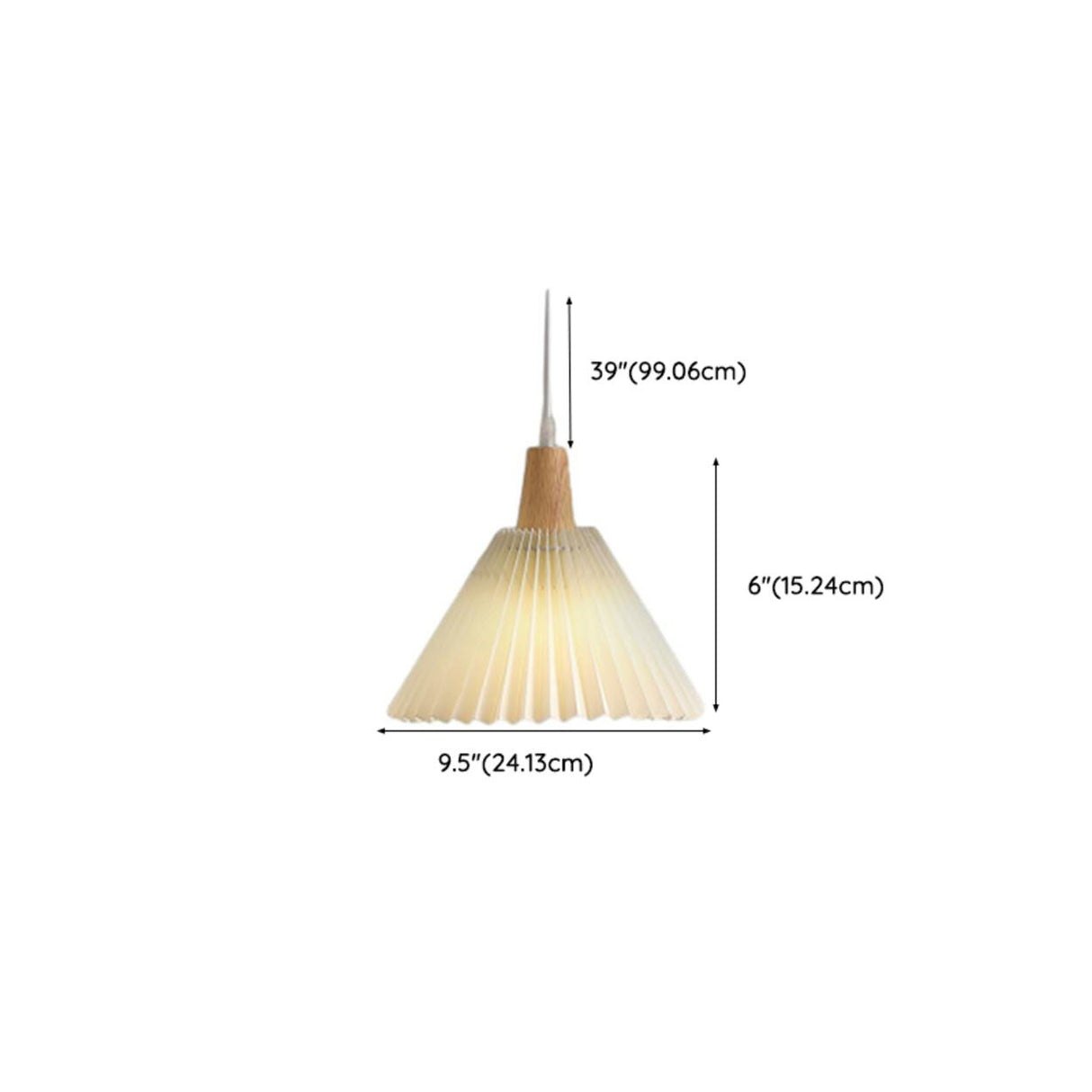 Modern Pleated Fabric White Dining Room Pendant Light 