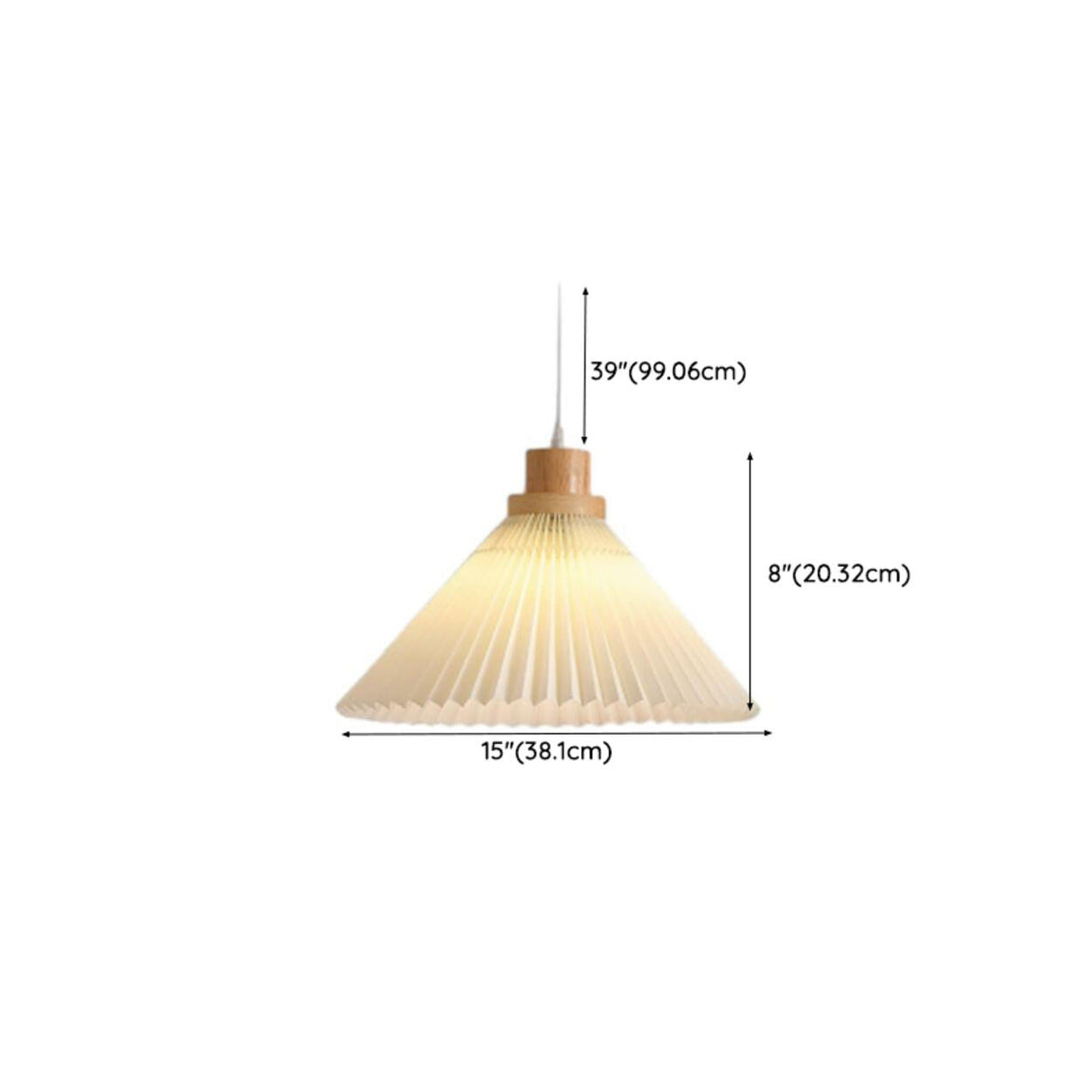 Modern Pleated Fabric White Dining Room Pendant Light Image - 18