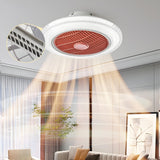 Modern Polished Round Bladeless Ceiling Fan with Light Image - 14