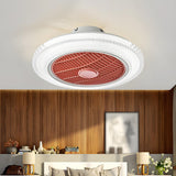 Modern Polished Round Bladeless Ceiling Fan with Light Image - 3