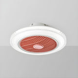 Modern Polished Round Bladeless Ceiling Fan with Light Image - 4