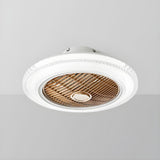 Modern Polished Round Bladeless Ceiling Fan with Light Image - 8