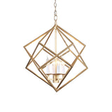 Modern Prismatic Geometric Gold Dining Room Chandelier Image - 2