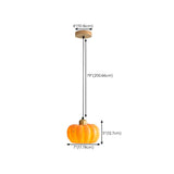 Modern Pumpkin Adjustable Yellow LED Pendant Lamp #size