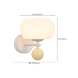 Modern Pumpkin-shaped White Wall Sconce Light #size