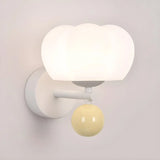 Modern Pumpkin-shaped White Wall Sconce Light Image - 7