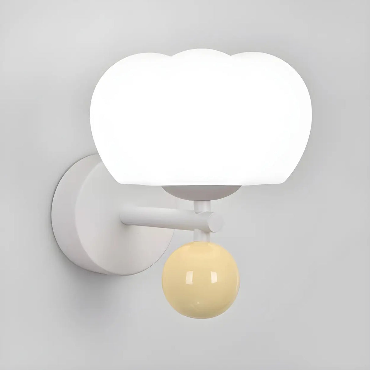 Modern Pumpkin-shaped White Wall Sconce Light Image - 8