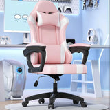 Modern Racing Swivel Leather Blue Ergonomic Chair Office Image - 15