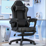 Modern Racing Swivel Leather Blue Ergonomic Chair Office Image - 2