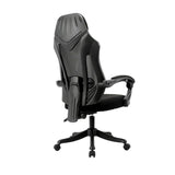 Modern Reclining Fabric Footrest Black Office Chair Image - 7