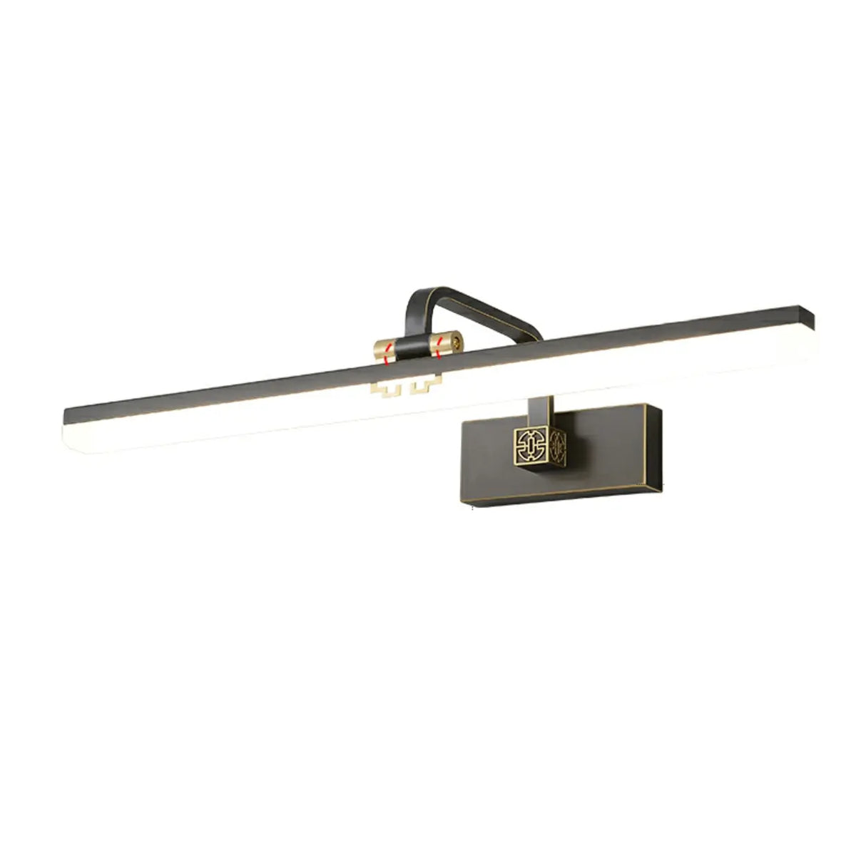 Modern Rectangle Brass Vanity Bathroom LED Light Image - 2