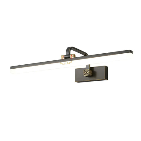 Modern Rectangle Brass Vanity Bathroom LED Light Image - 2