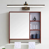 Modern Rectangle Brass Vanity Bathroom LED Light Image - 4