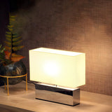 Modern Rectangle Fabric Table Lamp with Touch Switch Image - 8