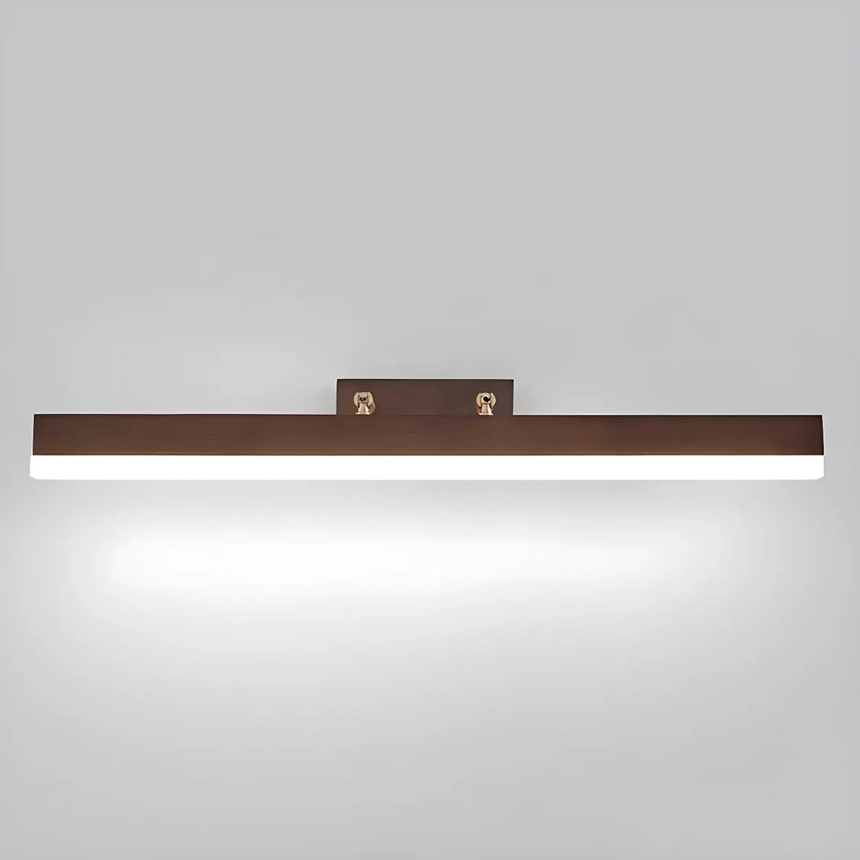 Modern Rectangle Walnut Wooden LED Vanity Lights Image - 14