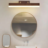 Modern Rectangle Walnut Wooden LED Vanity Lights Image - 16