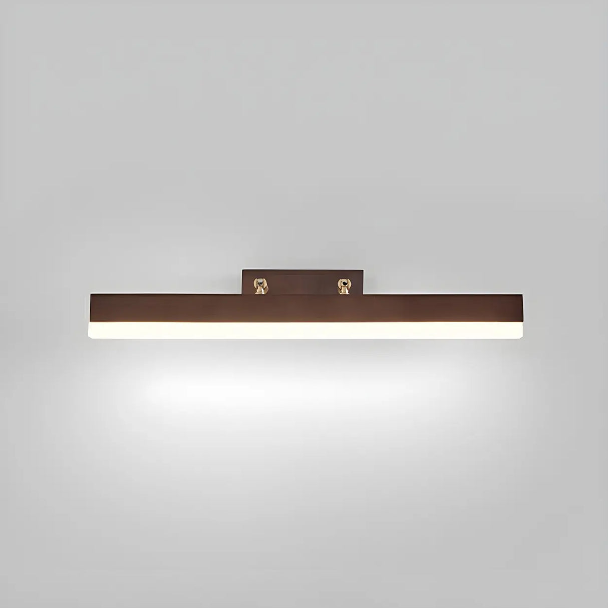 Modern Rectangle Walnut Wooden LED Vanity Lights Image - 4