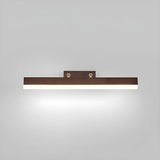 Modern Rectangle Walnut Wooden LED Vanity Lights Image - 4