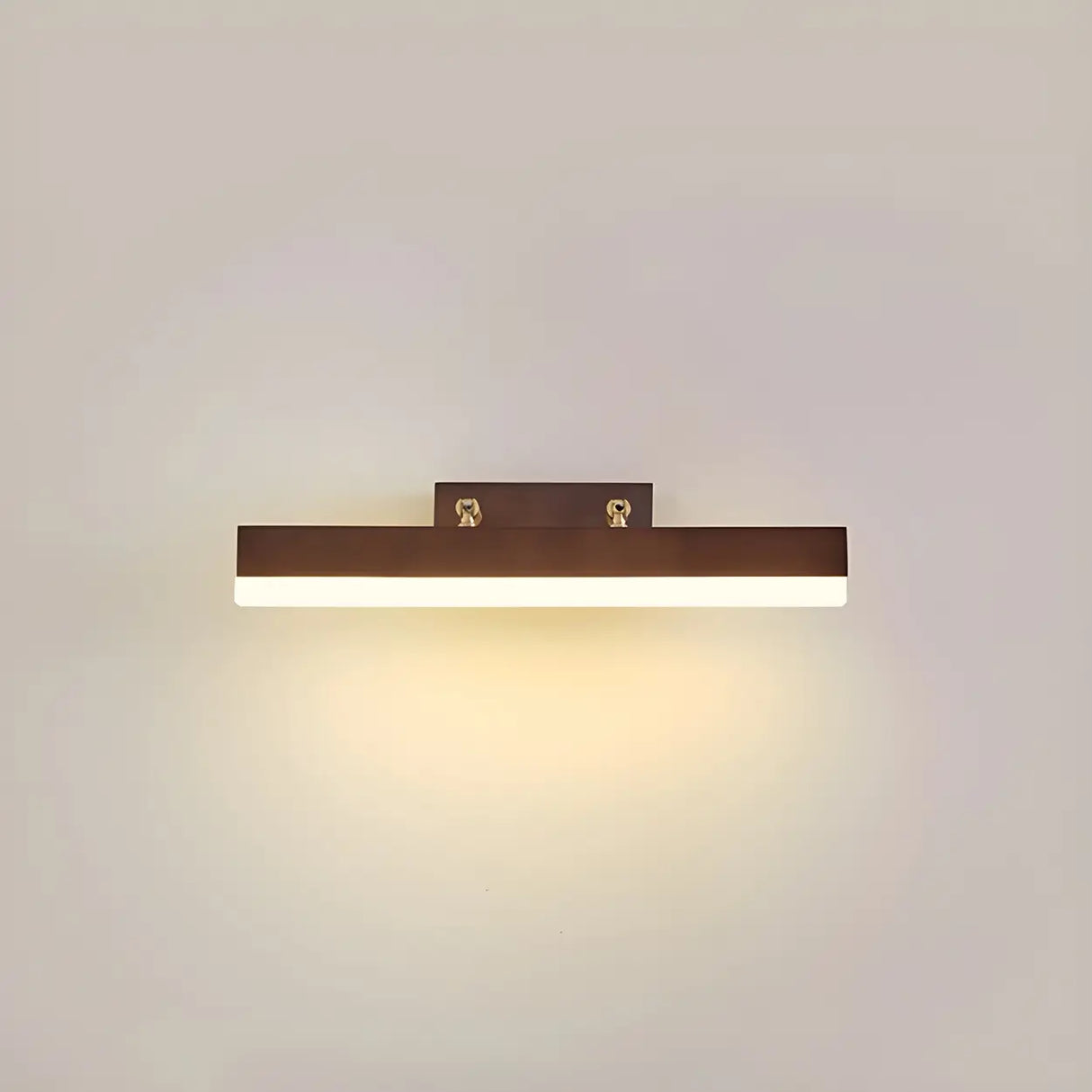 Modern Rectangle Walnut Wooden LED Vanity Lights Image - 7