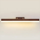 Modern Rectangle Walnut Wooden LED Vanity Lights Image - 8