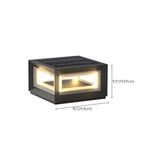 Modern Rectangular Aluminum Frame Outdoor LED Lamp Image - 16