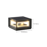 Modern Rectangular Aluminum Frame Outdoor LED Lamp Image - 17