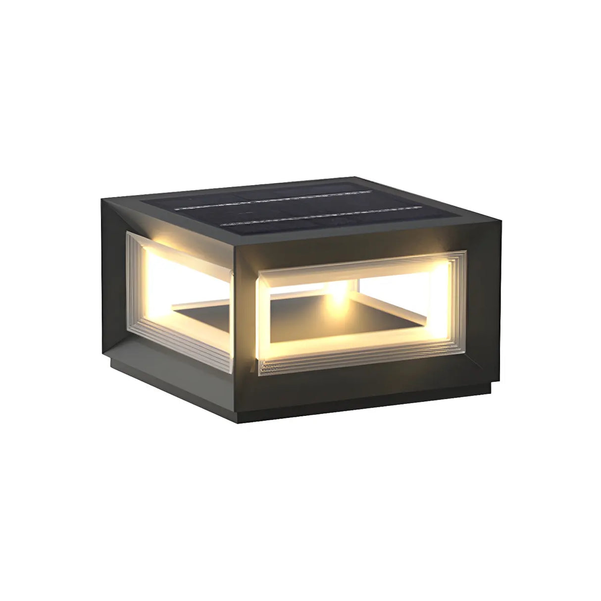 Modern Rectangular Aluminum Frame Outdoor LED Lamp Image - 3