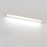 Modern Rectangular Black Bathroom LED Vanity Light Image - 5